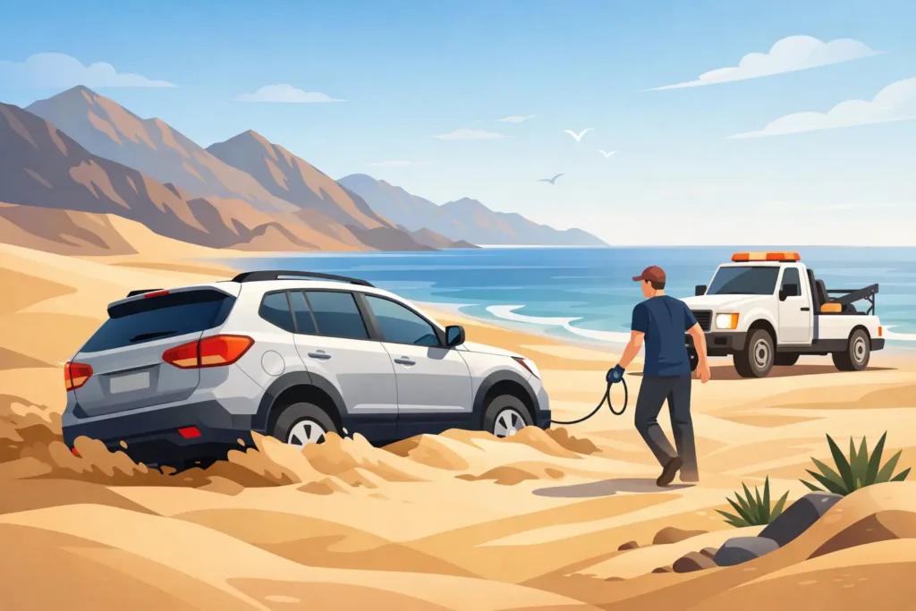 Car Stuck in Sand Fujairah? Get Help Fast