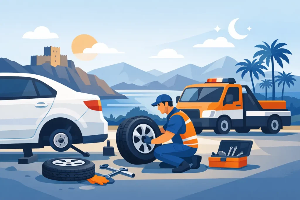 Flat Tyre Replacement Service Fujairah 24/7