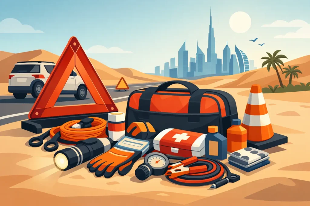 12 Essentials for a Roadside Emergency Kit for UAE Drivers