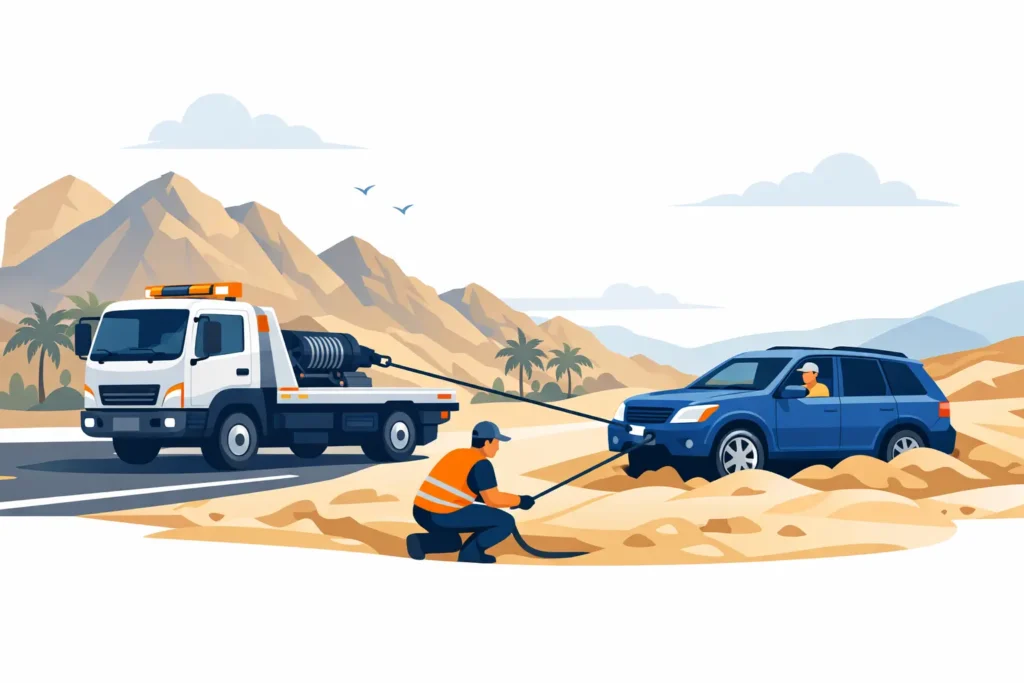 Car Winch Service Fujairah for Stuck Vehicles
